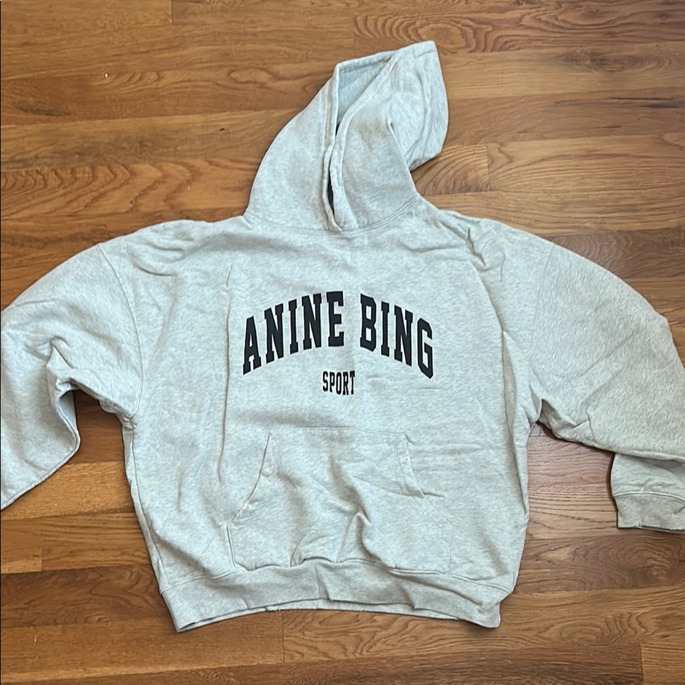 Anine Bing Sport Light Gray Hoodie